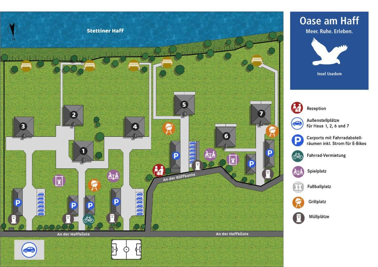 Terrassenwohnung "Treibholz" - Oase Am Haff Garz  المظهر الخارجي الصورة